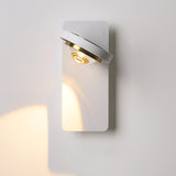 Modern White Circular Rotating Reading Wall Sconce Image - 9