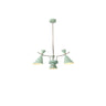 Modern White Cone Metal Chandelier Adjustable Height Image - 10