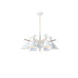 Modern White Cone Metal Chandelier Adjustable Height Image - 12