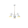 Modern White Cone Metal Chandelier Adjustable Height Image - 7