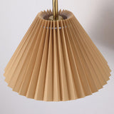 Modern White Cone Pleated Fabric Shade Wall Sconce Image - 12