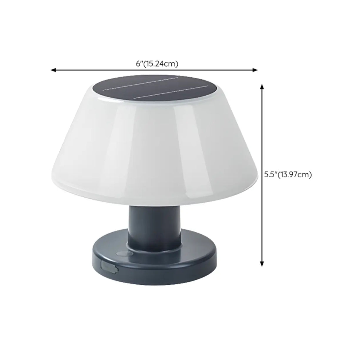 Modern White Cone Touch Control Outdoor Table Lamp 