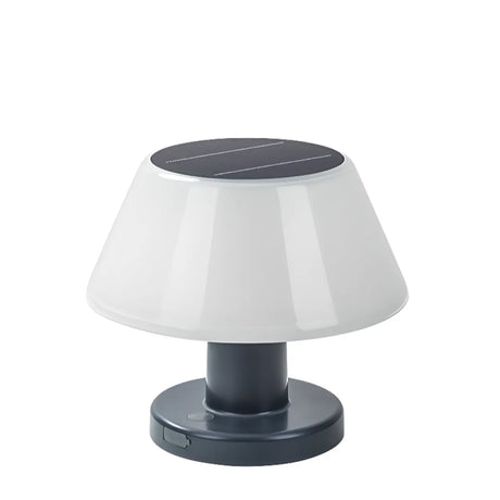 Modern White Cone Touch Control Outdoor Table Lamp Image - 2