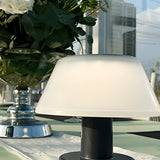 Modern White Cone Touch Control Outdoor Table Lamp Image - 9