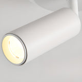 Modern White Cylinder LED Semi-Flush Mount Ceiling Lamp Image - 13