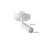 Modern White Cylinder LED Semi-Flush Mount Ceiling Lamp #size