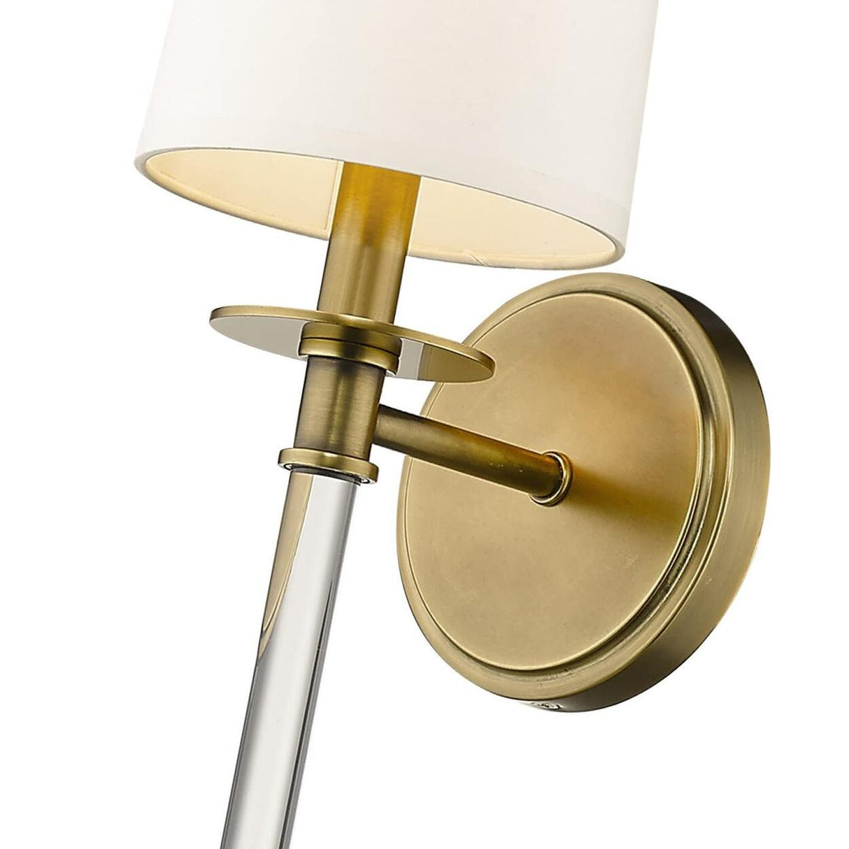 Modern White Cylindrical Shade Metal Wall Sconce Image - 11