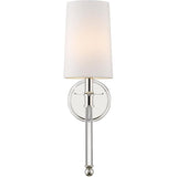 Modern White Cylindrical Shade Metal Wall Sconce Image - 8