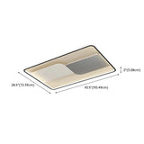 Modern White Dimmable Rectangular Flush Mount Light Image - 16