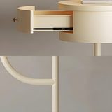 Modern White Dome and Arc Floor Lamp with Storage Image - 10