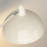 Modern White Dome and Arc Floor Lamp with Storage Image - 9