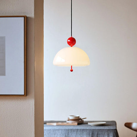 Modern White Dome Pendant Light Chandelier Image - 1