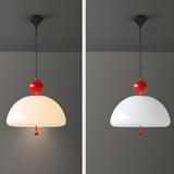 Modern White Dome Pendant Light Chandelier Image - 11