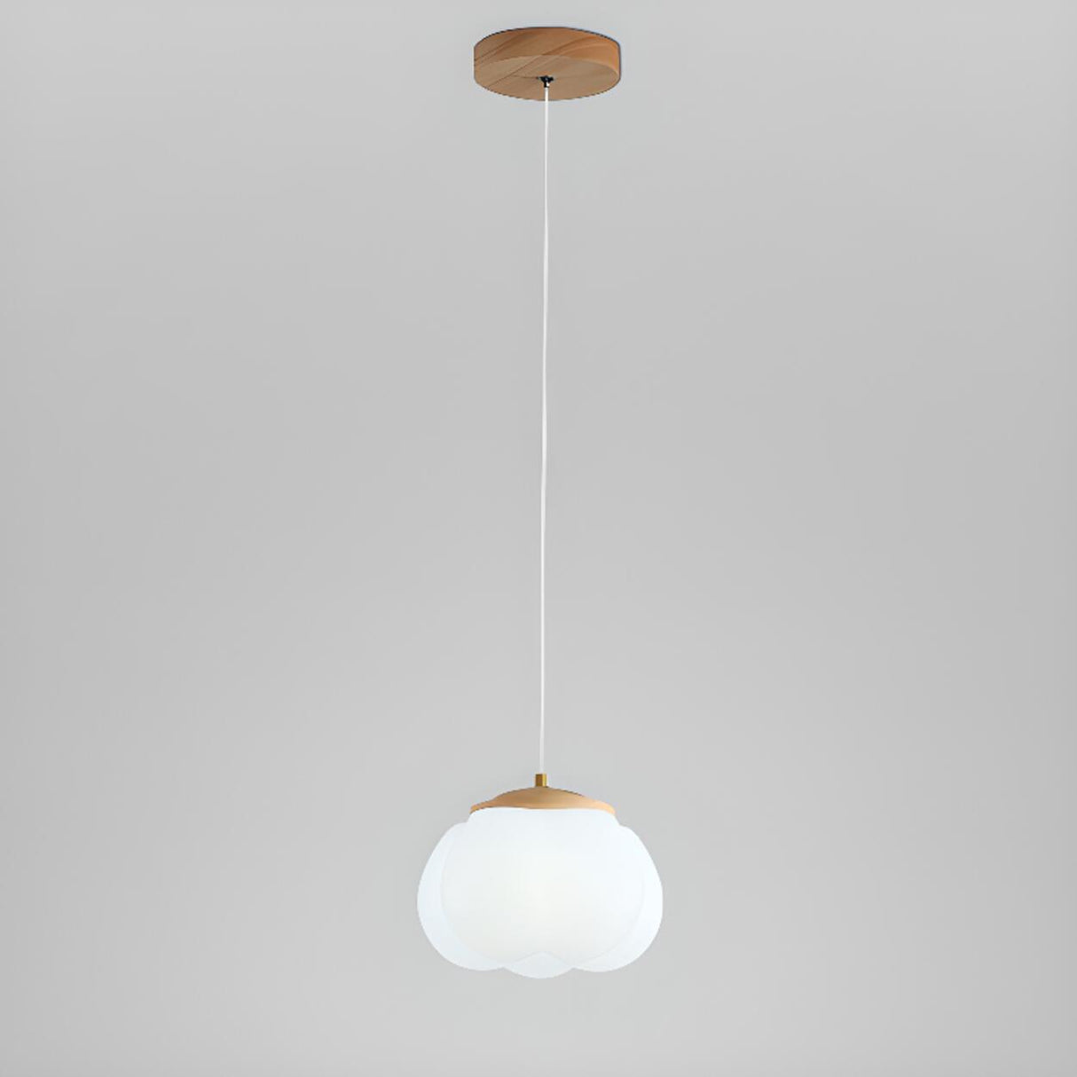 Modern White Drum Cloud Pendant Light Flexible Length Image - 2