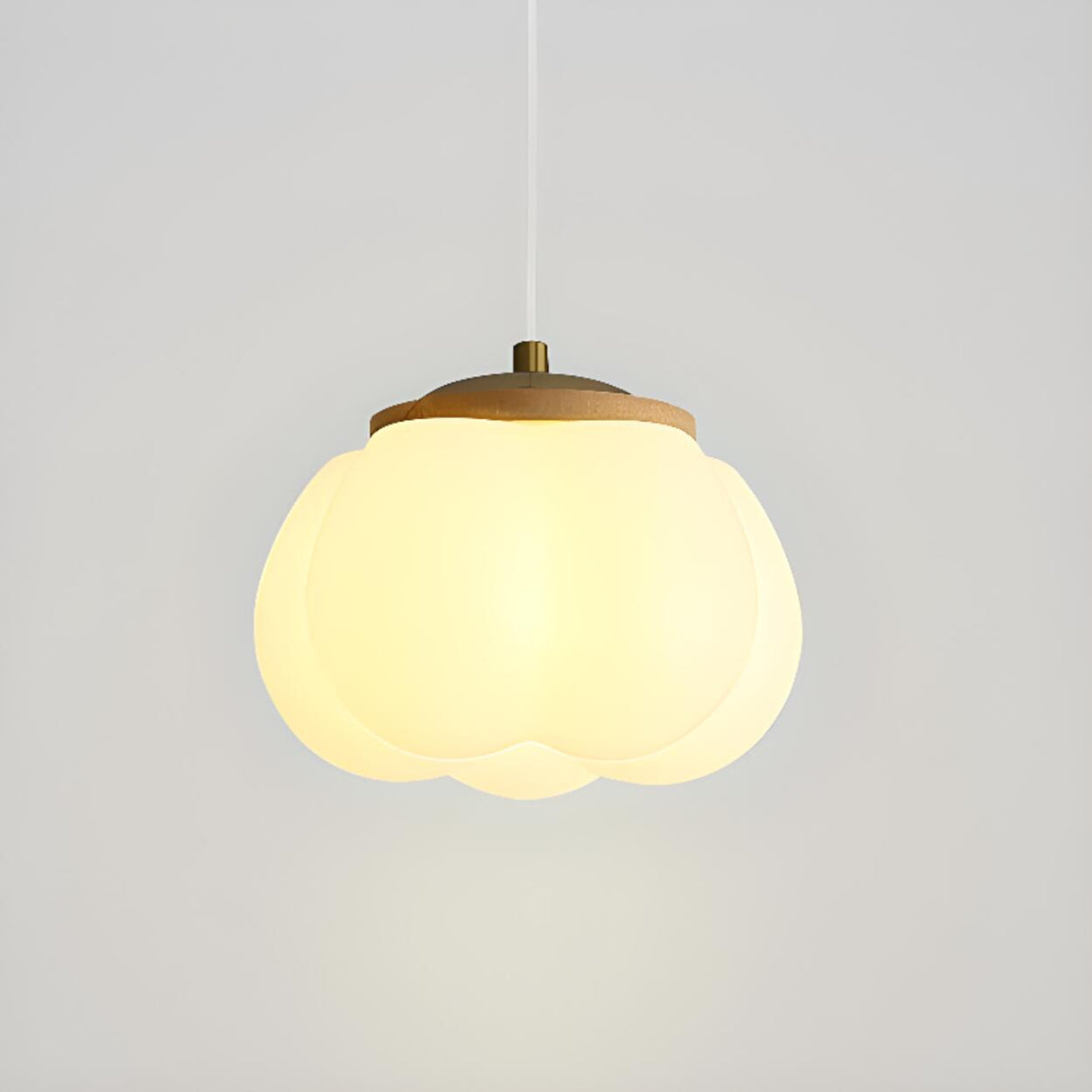 Modern White Drum Cloud Pendant Light Flexible Length Image - 6