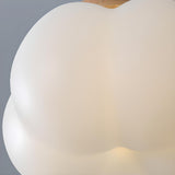 Modern White Drum Cloud Pendant Light Flexible Length Image - 7