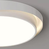 Modern White Dual-Ring LED Flush Mount Light Image - 13