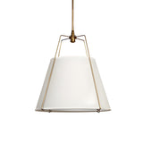 Modern White Fabric Cone Pendant Light Chandelier Image - 4