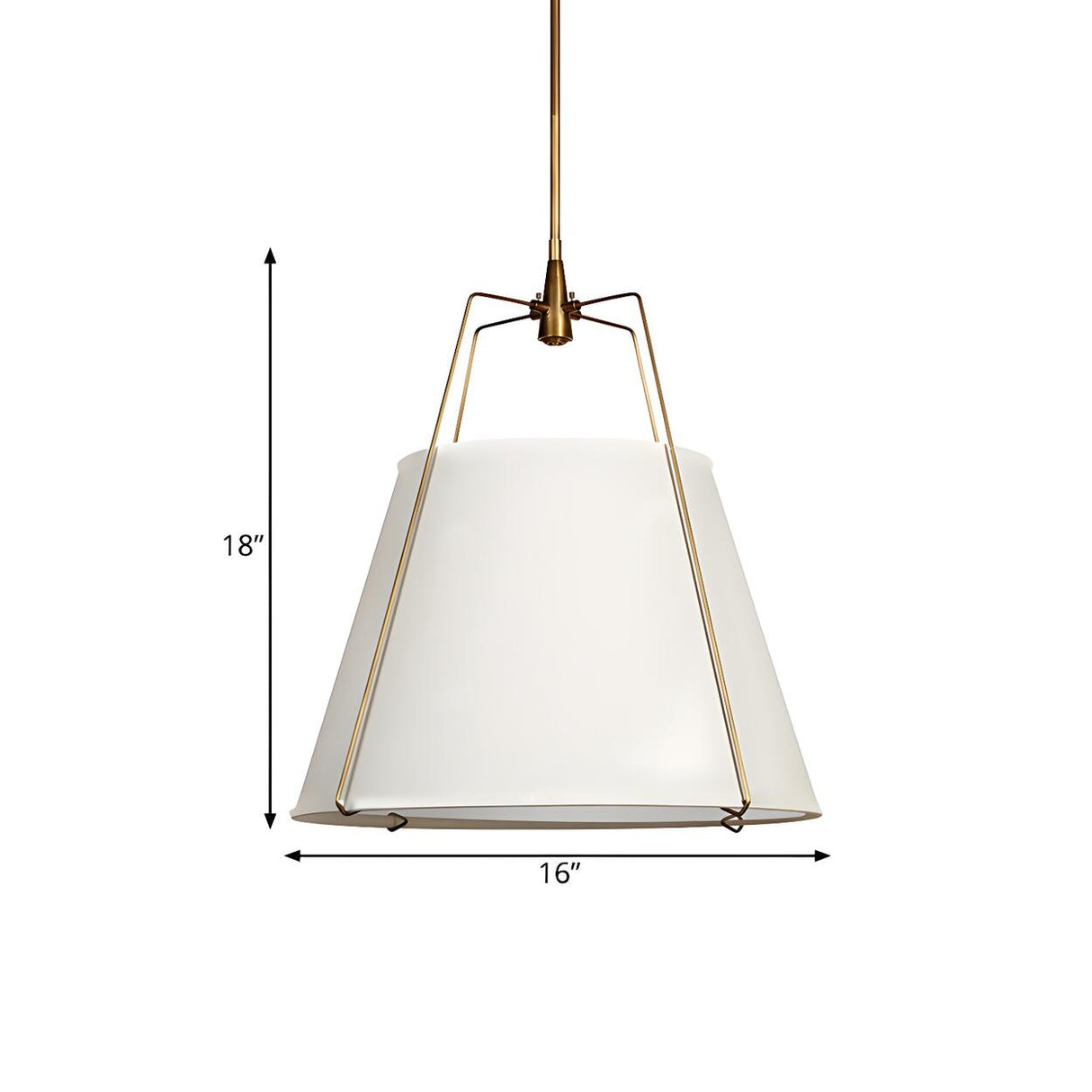 Modern White Fabric Cone Pendant Light Chandelier 