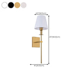 Modern White Fabric Cylinder Bathroom Vanity Light #size