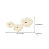 Modern White Floral Flush Mount Ceiling Light 3-Light Image - 16