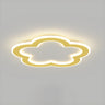 Modern White Flower Dimmable LED Flush Mount Light Image - 3