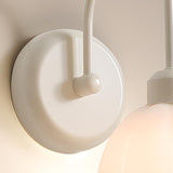 Modern White Flower Glass Shade LED Wall Sconce Image - 13