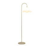 Modern White Flower-Shaped Metal LED Floor Lamp Image - 5