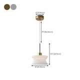 Modern White Glass Cylinder Pendant Light Flexible Length #size