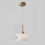 Modern White Glass Cylinder Pendant Light Flexible Length Image - 6