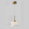 Modern White Glass Cylinder Pendant Light Flexible Length Image - 6