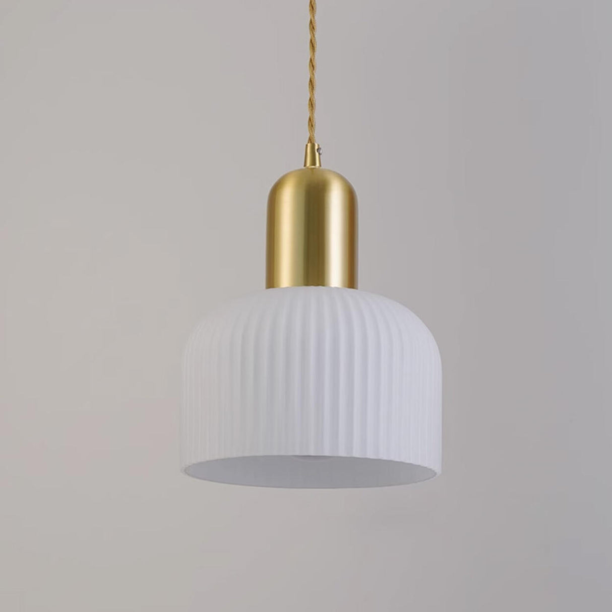 Modern White Glass Dome Dining Room Pendant Light Image - 8