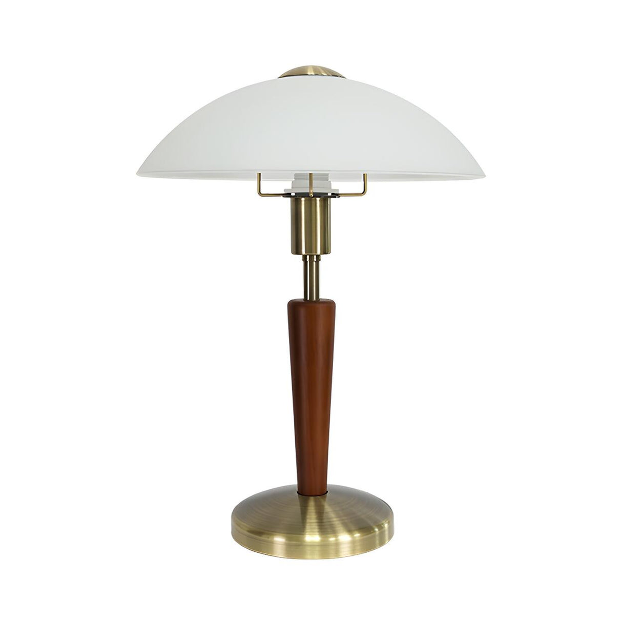 Modern White Glass Dome Table Lamp with Touch Switch Image - 5