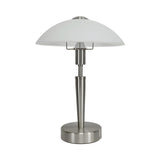 Modern White Glass Dome Table Lamp with Touch Switch Image - 7