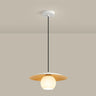 Modern White Glass Globe Cord Dining Room Pendant Light Image - 7