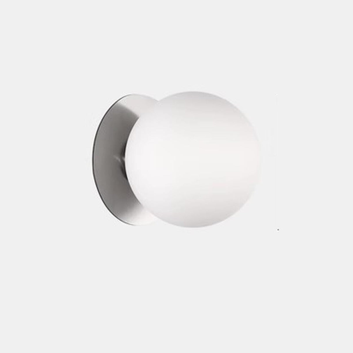 Modern White Glass Globe Vanity Light Fixture Image - 2