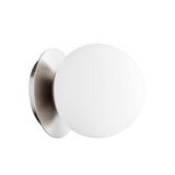 Modern White Glass Globe Vanity Light Fixture Image - 7