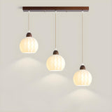 Modern White Glass Wavy Dome Dining Room Pendant Light Image - 11