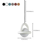 Modern White Globe Pendant Light Adjustable Length #size