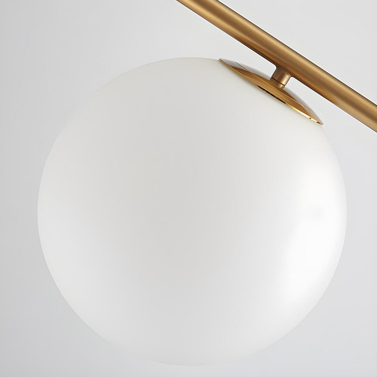 Modern White Globe Shade and Marble Base Floor Lamp Image - 10