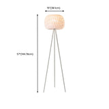 Modern White Honeycomb Shade Tripod Floor Lamp Image - 17