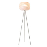 Modern White Honeycomb Shade Tripod Floor Lamp Image - 6