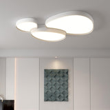 Modern White LED Flush Mount Ceiling Light 3-Light Image - 1