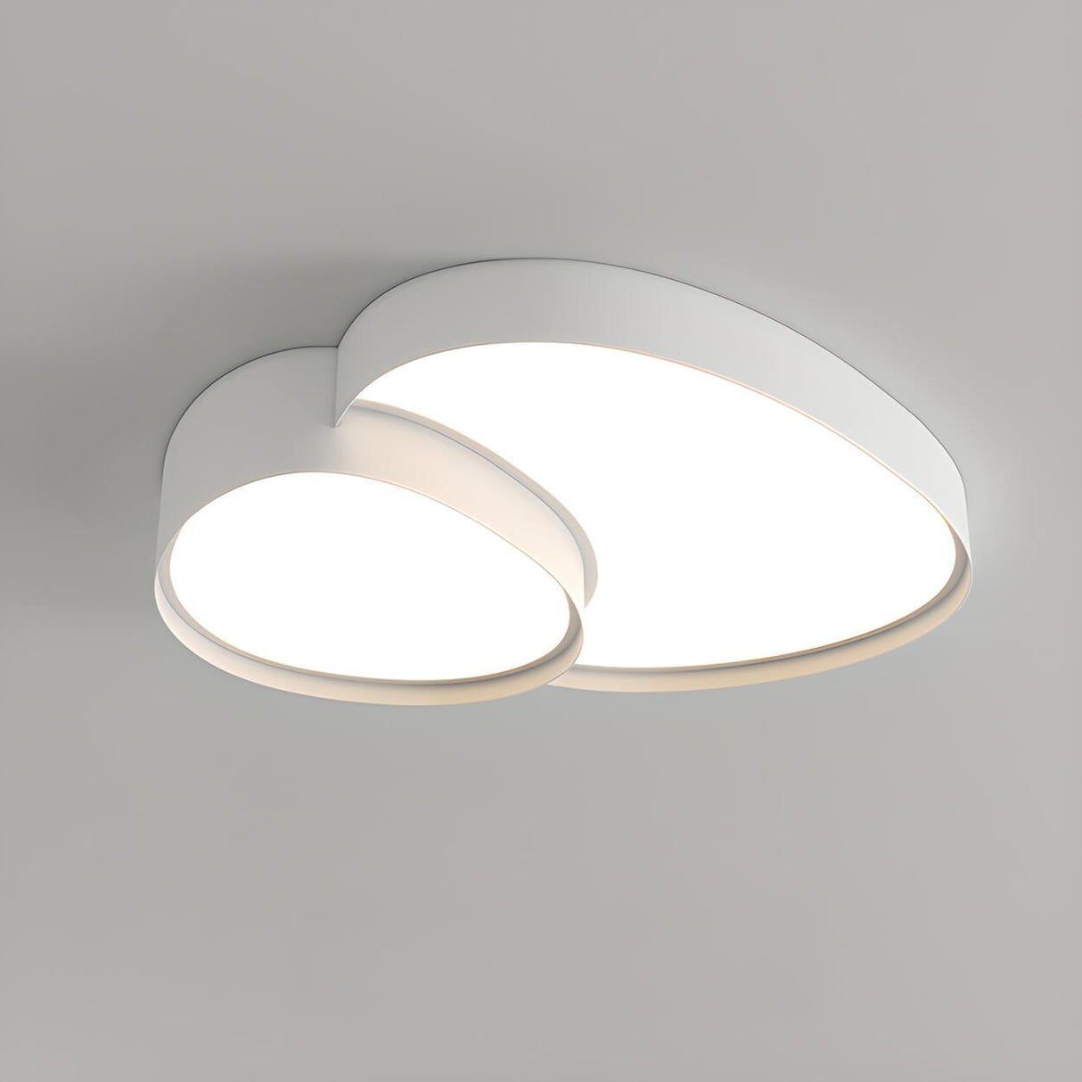 Modern White LED Flush Mount Ceiling Light 3-Light Image - 11