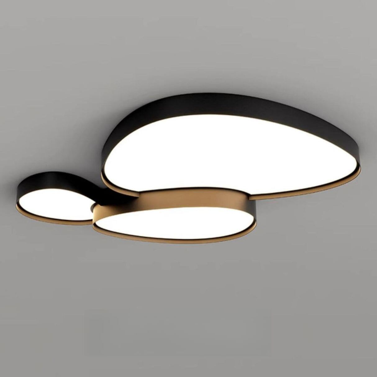 Modern White LED Flush Mount Ceiling Light 3-Light Image - 12