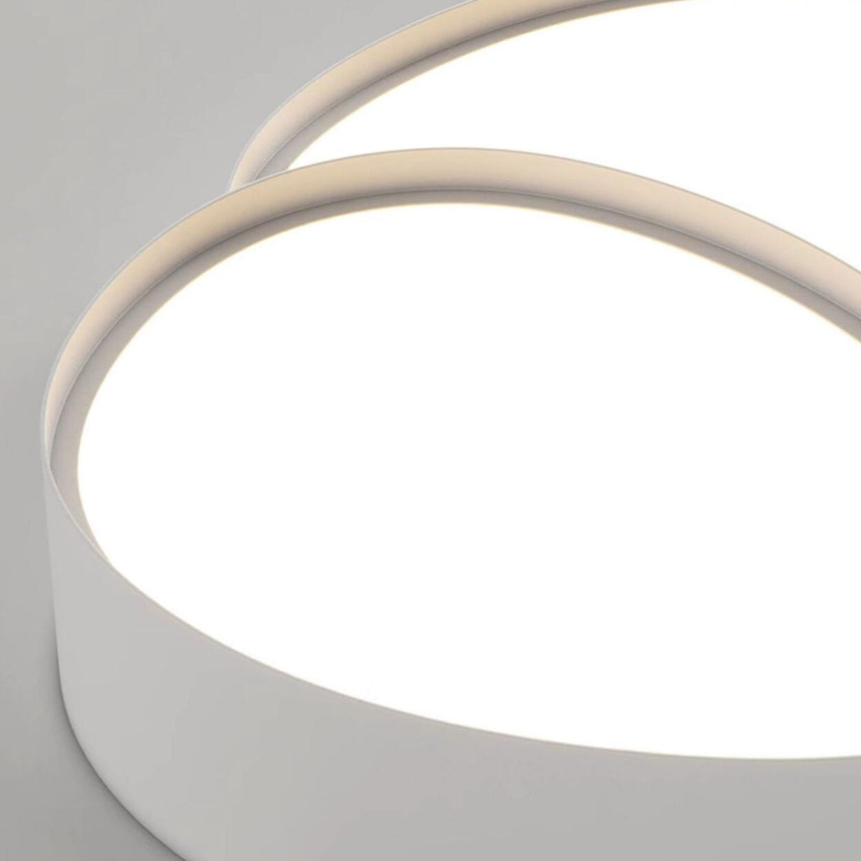 Modern White LED Flush Mount Ceiling Light 3-Light Image - 15