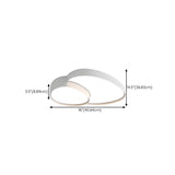 Modern White LED Flush Mount Ceiling Light 3-Light Image - 18