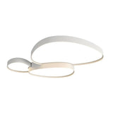 Modern White LED Flush Mount Ceiling Light 3-Light Image - 5