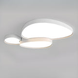 Modern White LED Flush Mount Ceiling Light 3-Light Image - 7