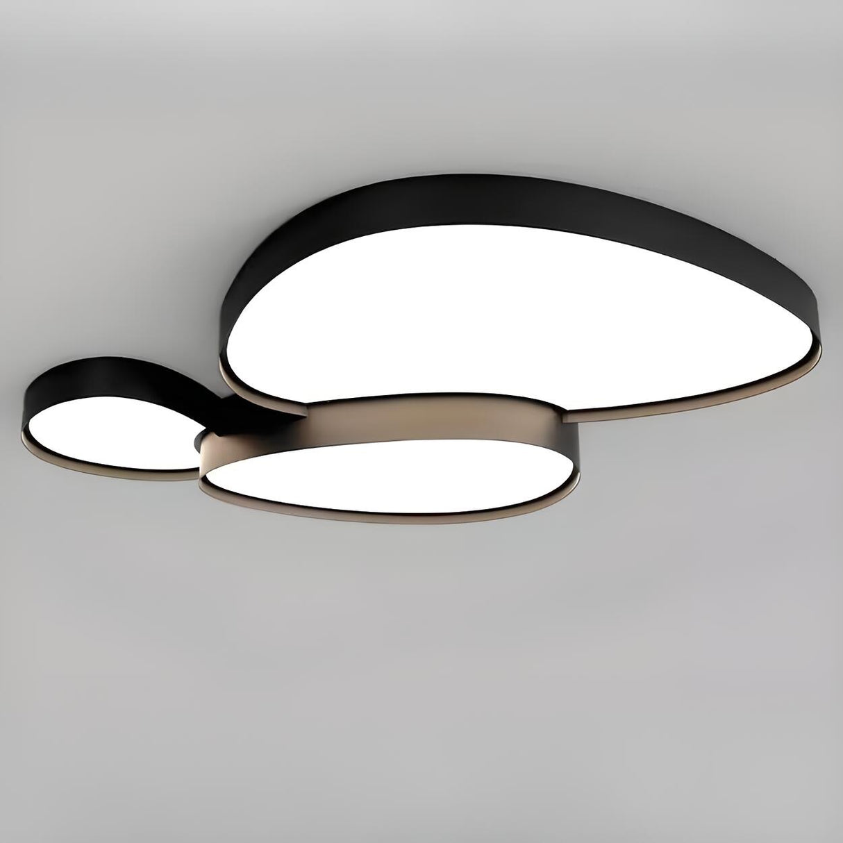 Modern White LED Flush Mount Ceiling Light 3-Light Image - 8